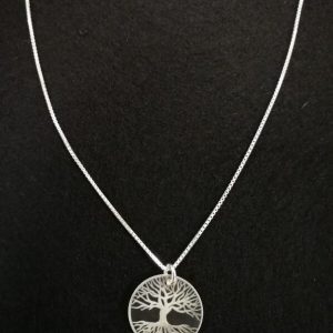 Lantisor cu banut gravat, din Argint 925