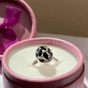 Inel reglabil Oval Argint 925, ceralun si Swarovski Navette