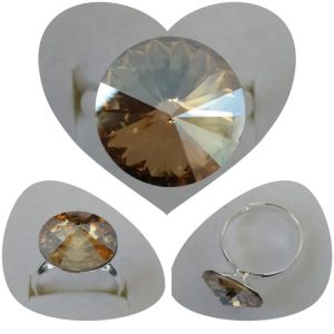 1531413779113 Inel reglabil Argint 925 si Swarovski Rivoli
