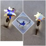 Inel reglabil Argint 925 si Swarovski Floare de colt