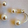 Cercei cu perle Swarovski White pearls, stil Dior