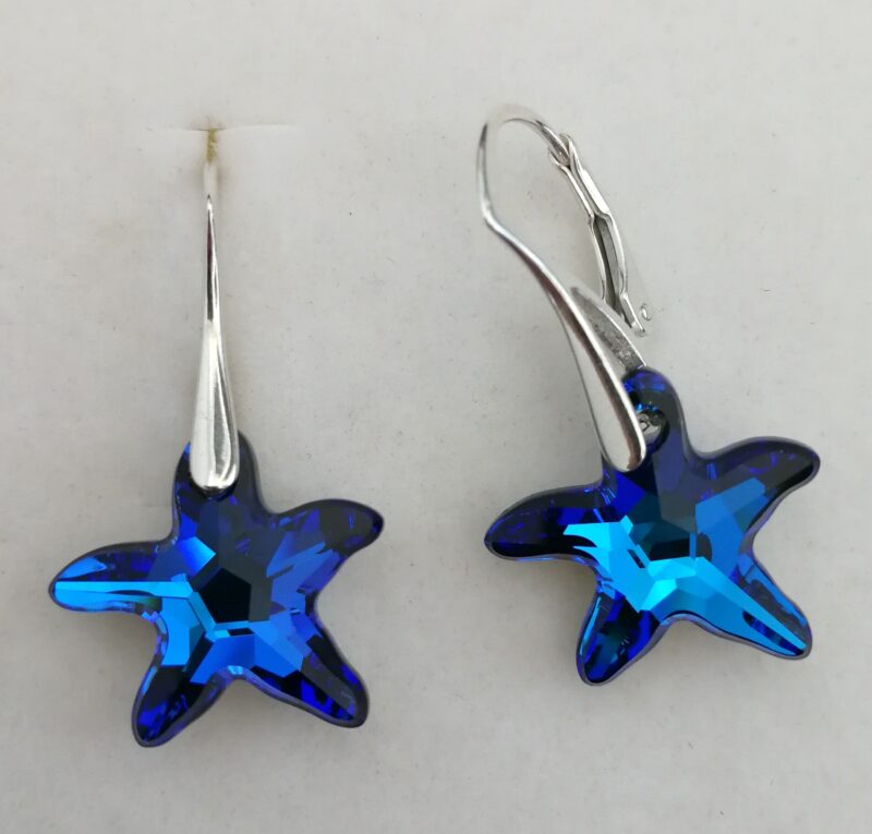Cercei Argint 925 si Swarovski Stea de mare