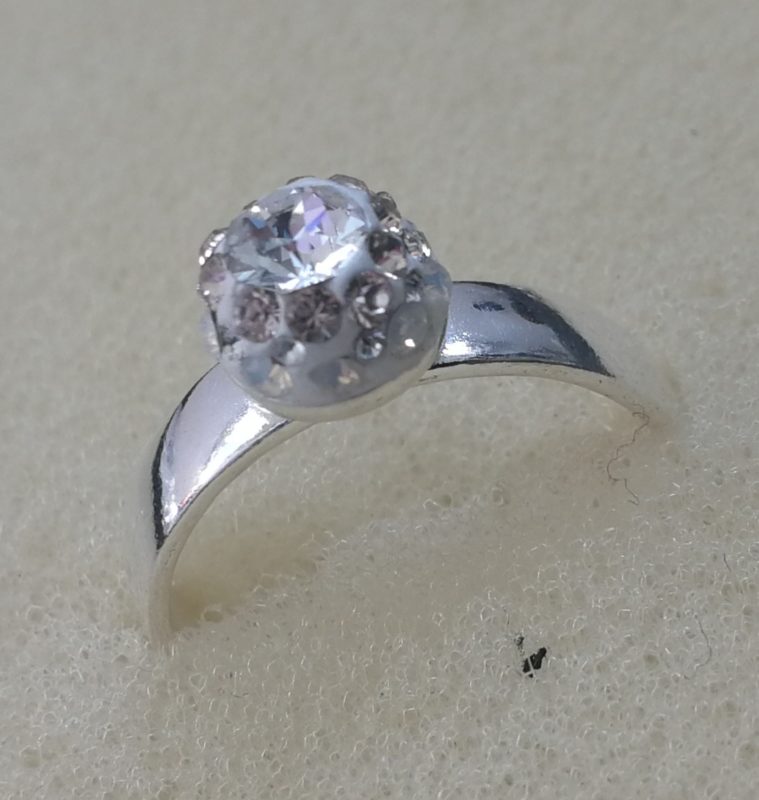 dav Set ceralun Argint 925 si Swarovski Round Crystals
