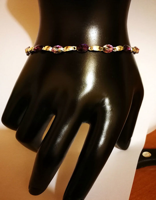 dav Bratara 13 Rivoli Swarovski de 6mm din Argint 925