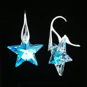dav Cercei Argint 925 si Swarovski Pandantiv Stea