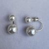 Cercei cu perle Swarovski White pearls, stil Dior