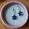 Cercei tortita inchisa Argint 925 si Swarovski Star Bermuda Blue