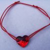 nor Bratara reglabila cu fir rosu Swarovski heart