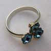Inel reglabil Argint 925 si Swarovski 3 Flowers