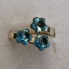Inel reglabil Argint 925 si Swarovski 3 Flowers