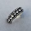 Inel din Argint 925, ceralun negru si cristale Swarovski Crystal