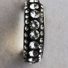 Inel din Argint 925, ceralun negru si cristale Swarovski Crystal