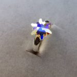Inel reglabil Argint 925 si Swarovski Floare de colt