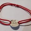 oznorWO Bratara reglabila cu fir rosu de matase cu link Banut Gravat personalizat
