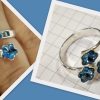 Inel reglabil Argint 925 si Swarovski 3 Flowers