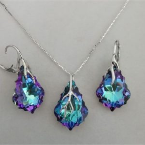 Set cercei si lantisor Argint 925 si Swarovski Baroque Ramurica Breslo - Google Chrome_2 Set cercei si lantisor Argint 925 si Swarovski Baroque Ramurica