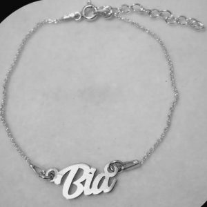 bia Bratara personalizata cu link nume din argint 925