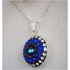zxczxcz Set ceralun Argint 925 si Swarovski Round Blue