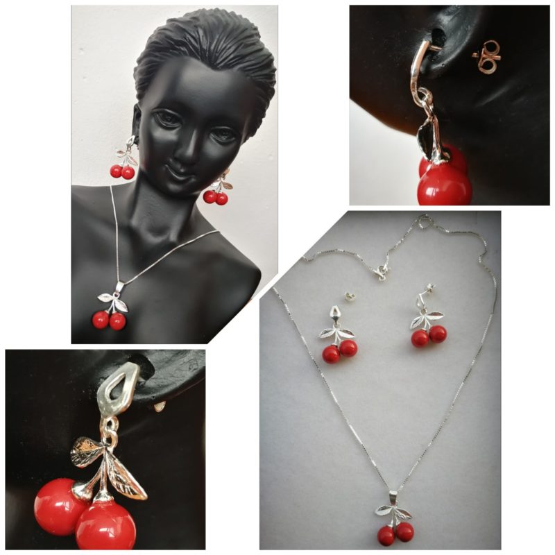 1555604643643 Set cercei si lantisor Mon Chéri din Argint 925 si Swarovski Elements