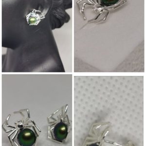 1571131539491 Cercei tija Paianjen din Argint 925 si perle Swarovski