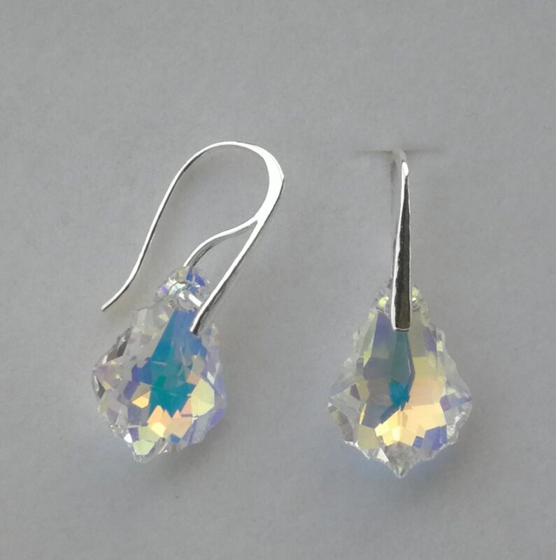 ptroz Cercei din argint 925 si Swarovski Baroque