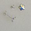 Cercei tija argint si cristale Swarovski Flower
