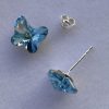 Cercei tija argint 925 si cristale Swarovski Fancy Butterfly