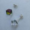 cof Cercei tija argint si cristale Swarovski Cube