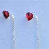 Cercei Lantisor Inimioara Argint 925 si cristale Swarovski
