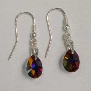 dav Cercei cu sistem de prindere din argint 925 si Swarovski Mini Pear