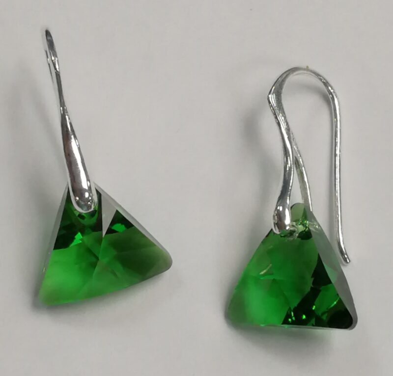 dav Cercei din argint 925 si Swarovski Triunghi