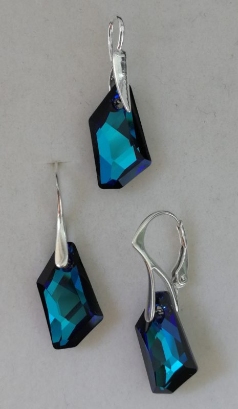 dav Set cercei si lantisor Argint 925 si cristale Swarovski De-art