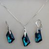 dav Set cercei si lantisor Argint 925 si cristale Swarovski De-art