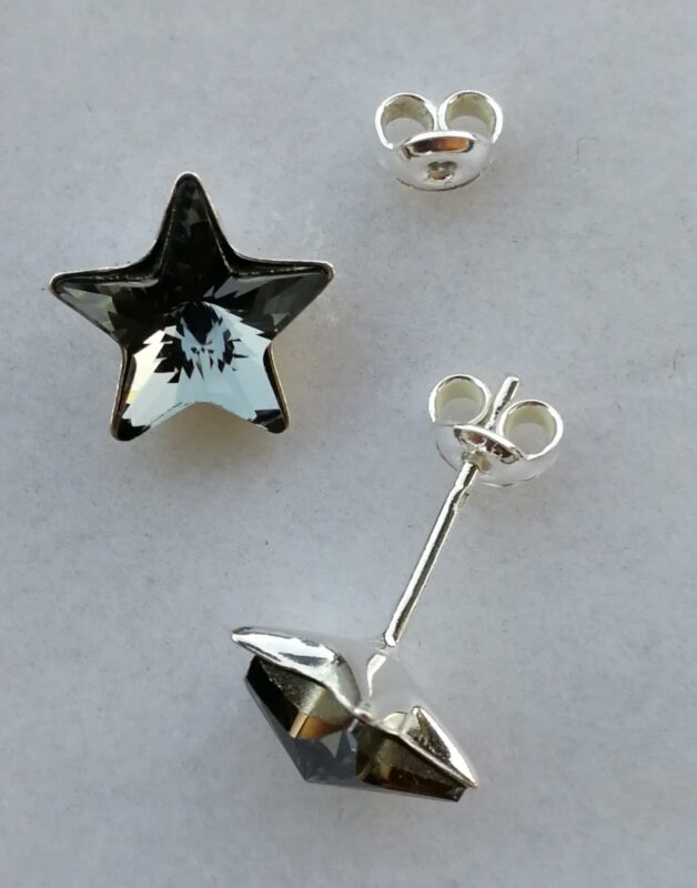 Cercei tija argint si cristale Swarovski Star
