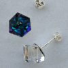 dav Cercei tija argint si cristale Swarovski Cube