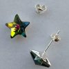 Cercei tija argint si cristale Swarovski Star
