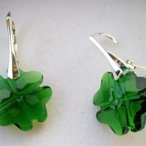 dav Set Cercei si Pandantiv Trifoi din Argint 925 si Swarovski Clover