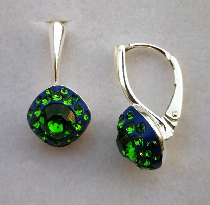 Set ceralun Romb din Argint 925 si elemente Swarovski