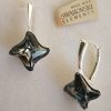 dav Cercei argint si Swarovski Twister romb Vertical