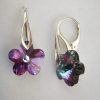 dav Cercei Leverback Argint 925 si Swarovski Flower
