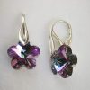 dav Cercei Leverback Argint 925 si Swarovski Flower