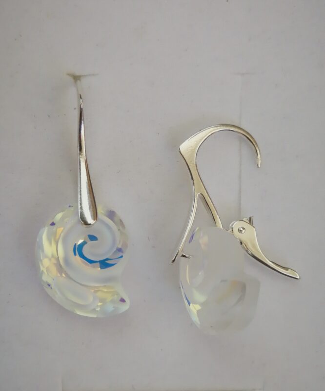 dav Cercei Argint 925 si Swarovski Sea Snail