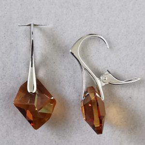 nor Cercei tortite din Argint 925 si Swarovski Cosmic Diamond