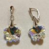 Cercei Argint 925 si Swarovski Flower Aurore Boreale