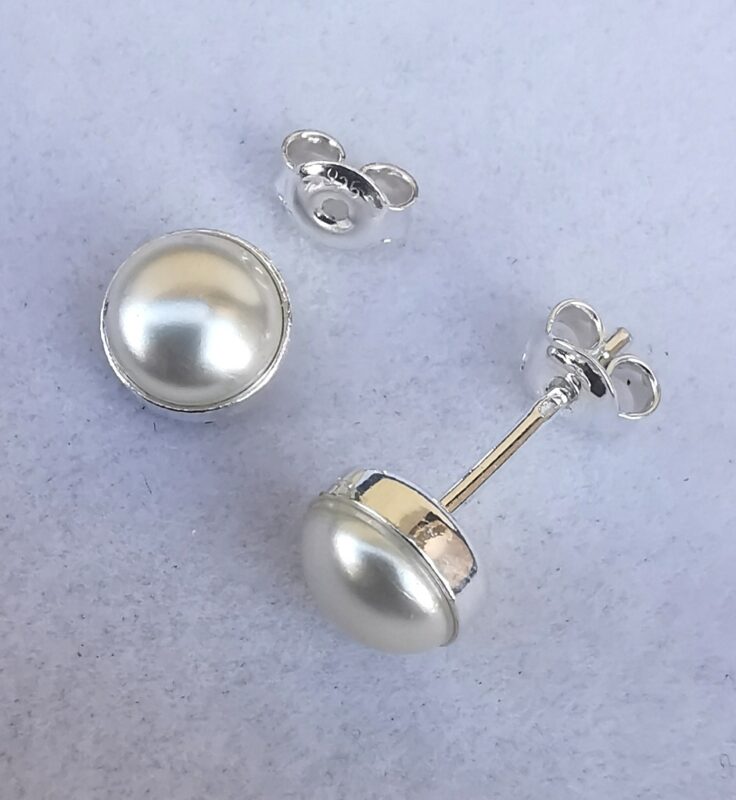 nor Cercei tija din Argint 925 si perle Swarovski Flatback