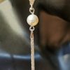 Cercei cu lantisor din Argint 925 si Swarovski Pearls