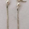 Cercei cu lantisor din Argint 925 si Swarovski Pearls
