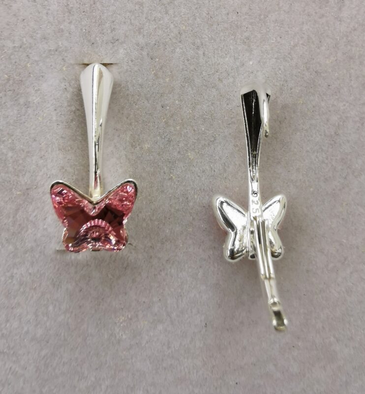 Cercei Argint 925 si Swarovski Butterfly