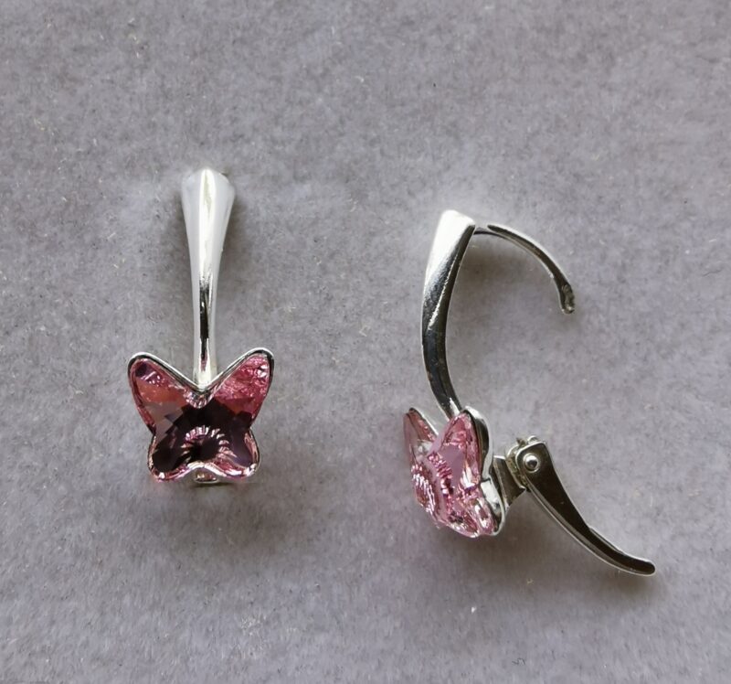 Cercei Argint 925 si Swarovski Butterfly