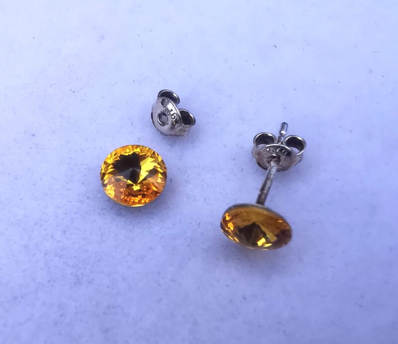 nor Cercei tija din Argint 925 si Swarovski Rivoli 6mm